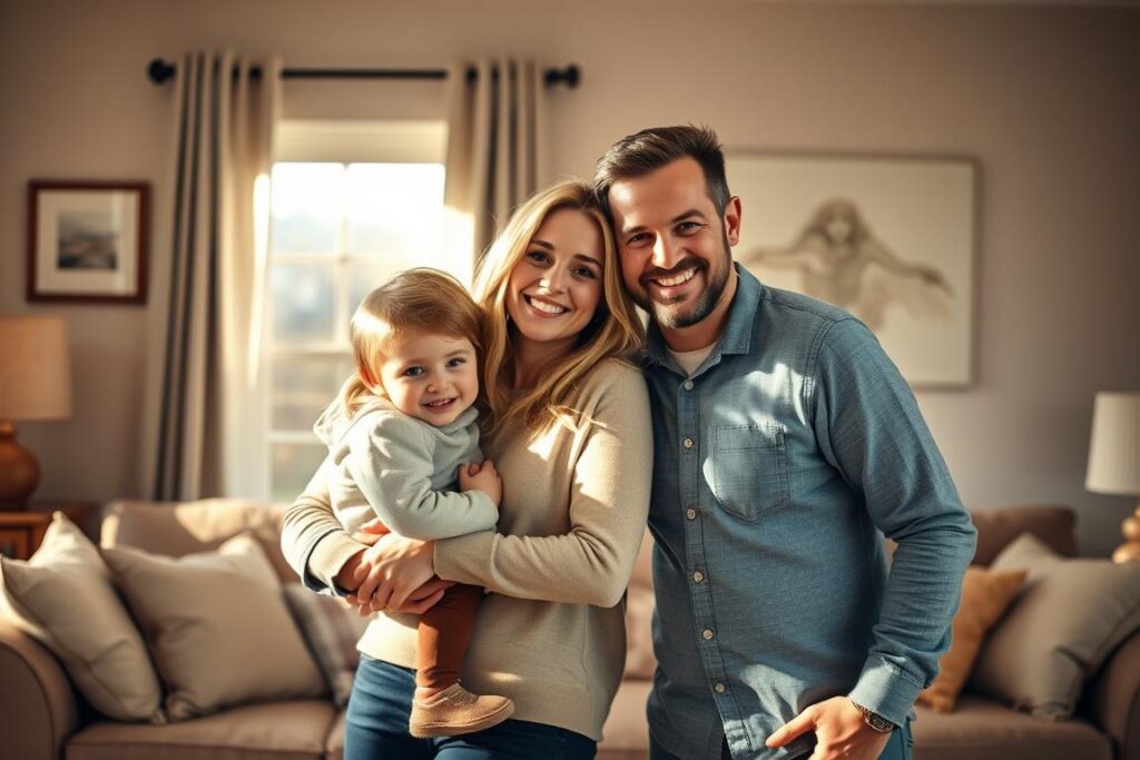 Andrea Elson mit ihrer Familie