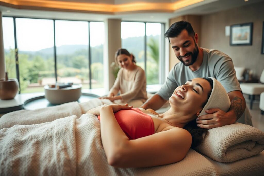 Emma und Umut bei einem Spa-Day Emma und Umut bei einem Spa-Day