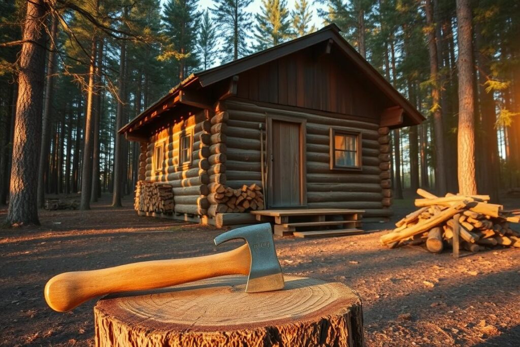Holz vor der Hütte