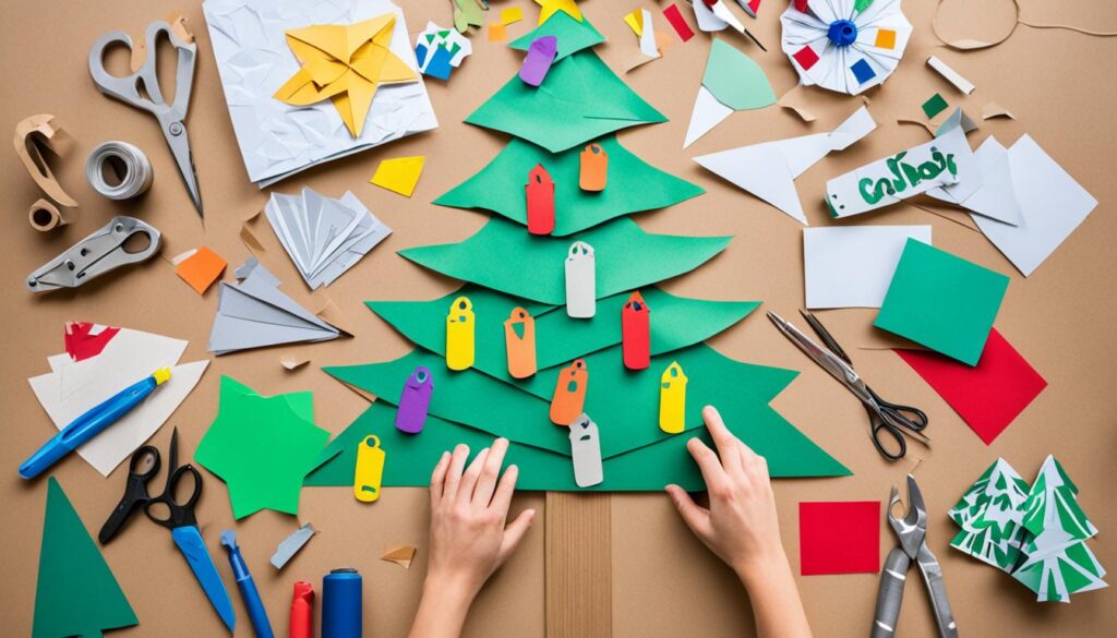 Upcycling Weihnachtsbaum basteln Upcycling Weihnachtsbaum basteln