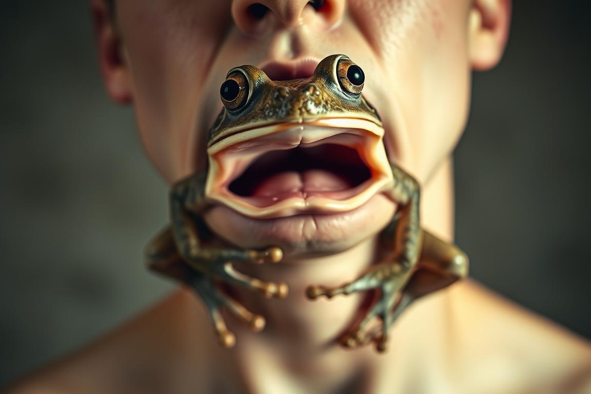 Woher kommt der Spruch Frosch im Hals