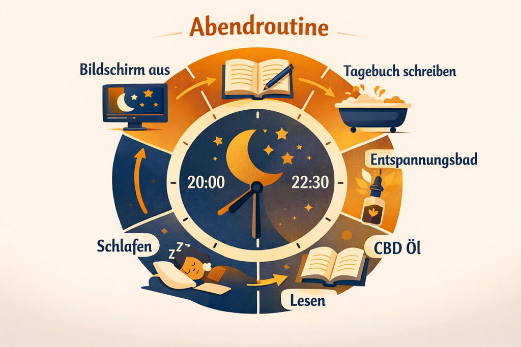 Warum wird die Abendroutine zum wichtigsten Moment des Tages? 1 abendroutine grafik