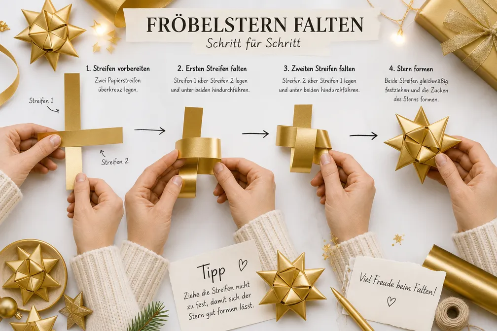 Fröbelsterne: Anleitung 1 Fröbelsterne Anleitung: Schritt für Schritt für Anfänger