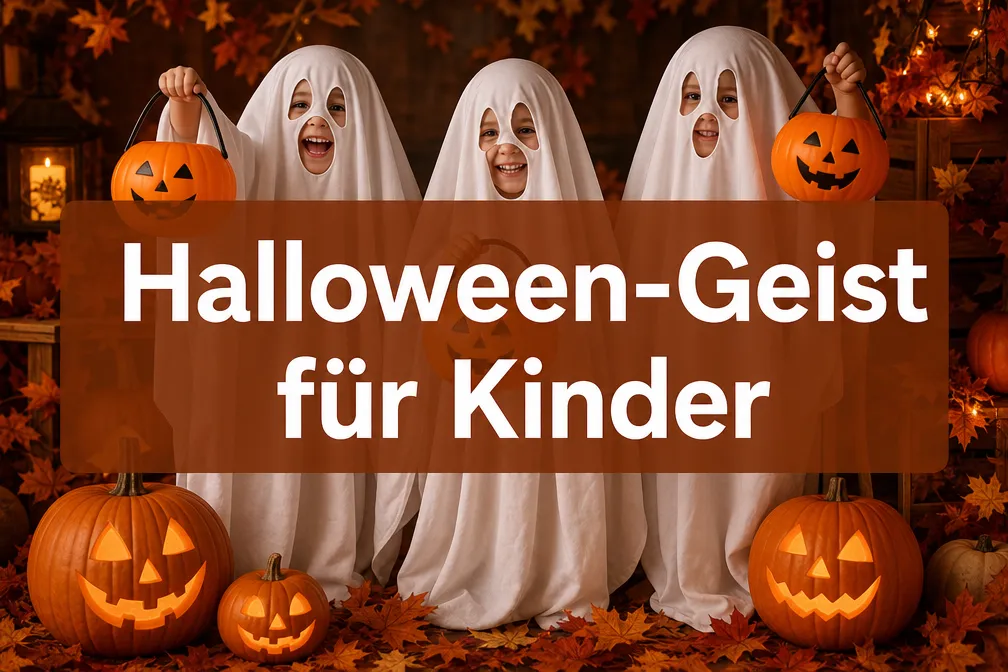 Halloween-Geist für Kinder 1 Professional () hero image with 'Halloween-Geist für Kinder' in crisp white on a semi-transparent dark orange panel,