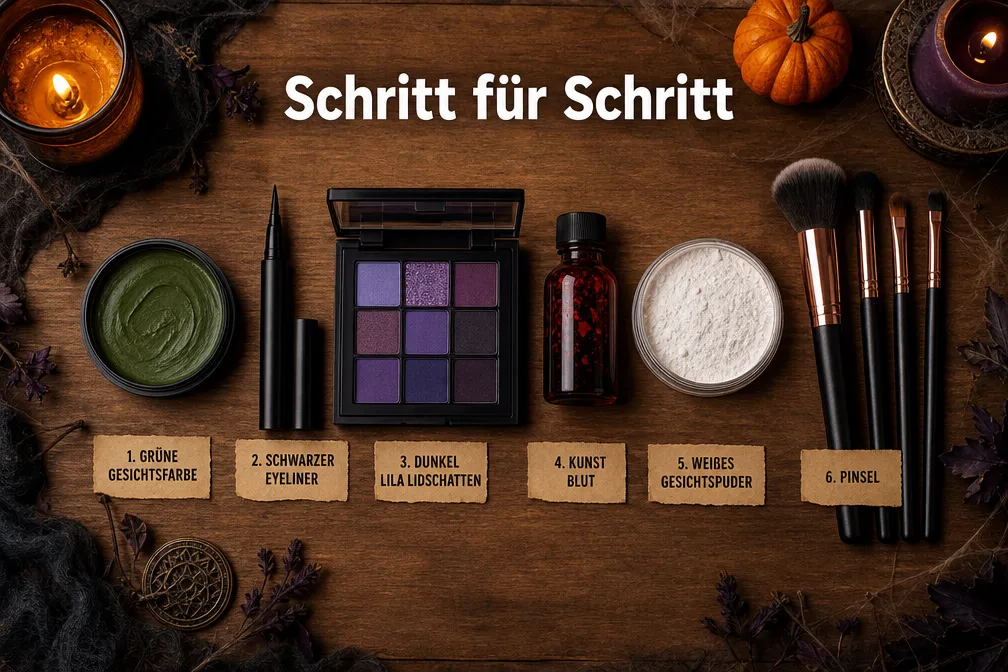 Hexe schminken zu Halloween 1 Hexe schminken Anleitung Schritt für Schritt