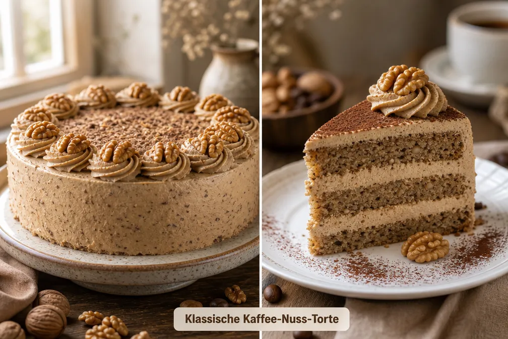 Kaffee-Nuss-Torte 1 Kaffee-Nuss-Torte Schritt für Schritt backen