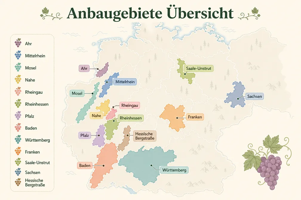 Weinanbaugebiete in Deutschland: Karte 2 Key Takeaways