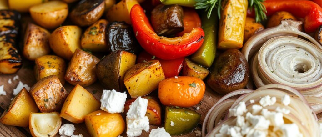 rezept ofengemüse mit kartoffeln und feta