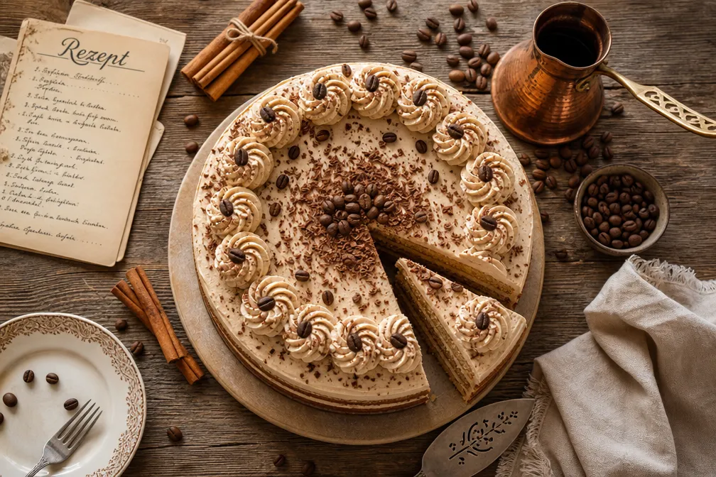 Traditionelles Kaffee-Creme-Torte Rezept