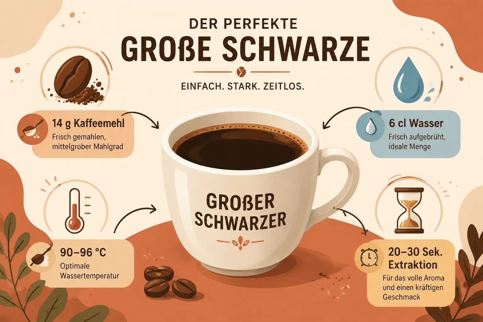 Wie macht man Großer Schwarzer Kaffee? Rezept und Zubereitung