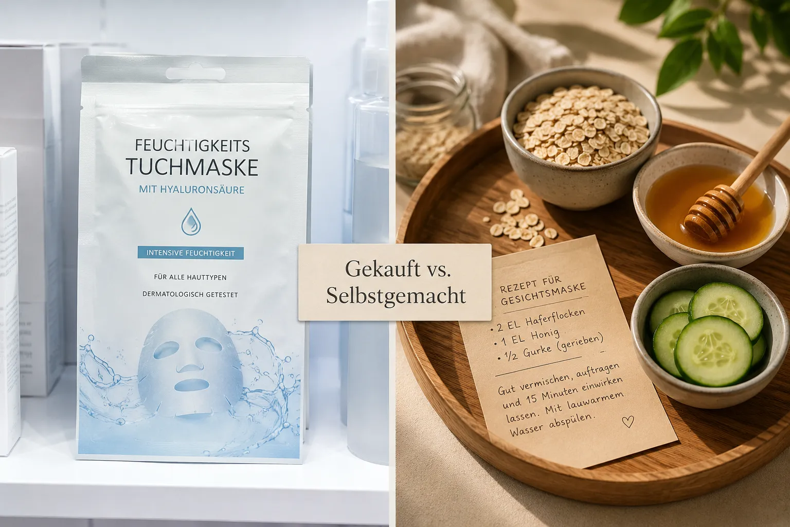 Unterschied zwischen gekauften und selbstgemachten Masken