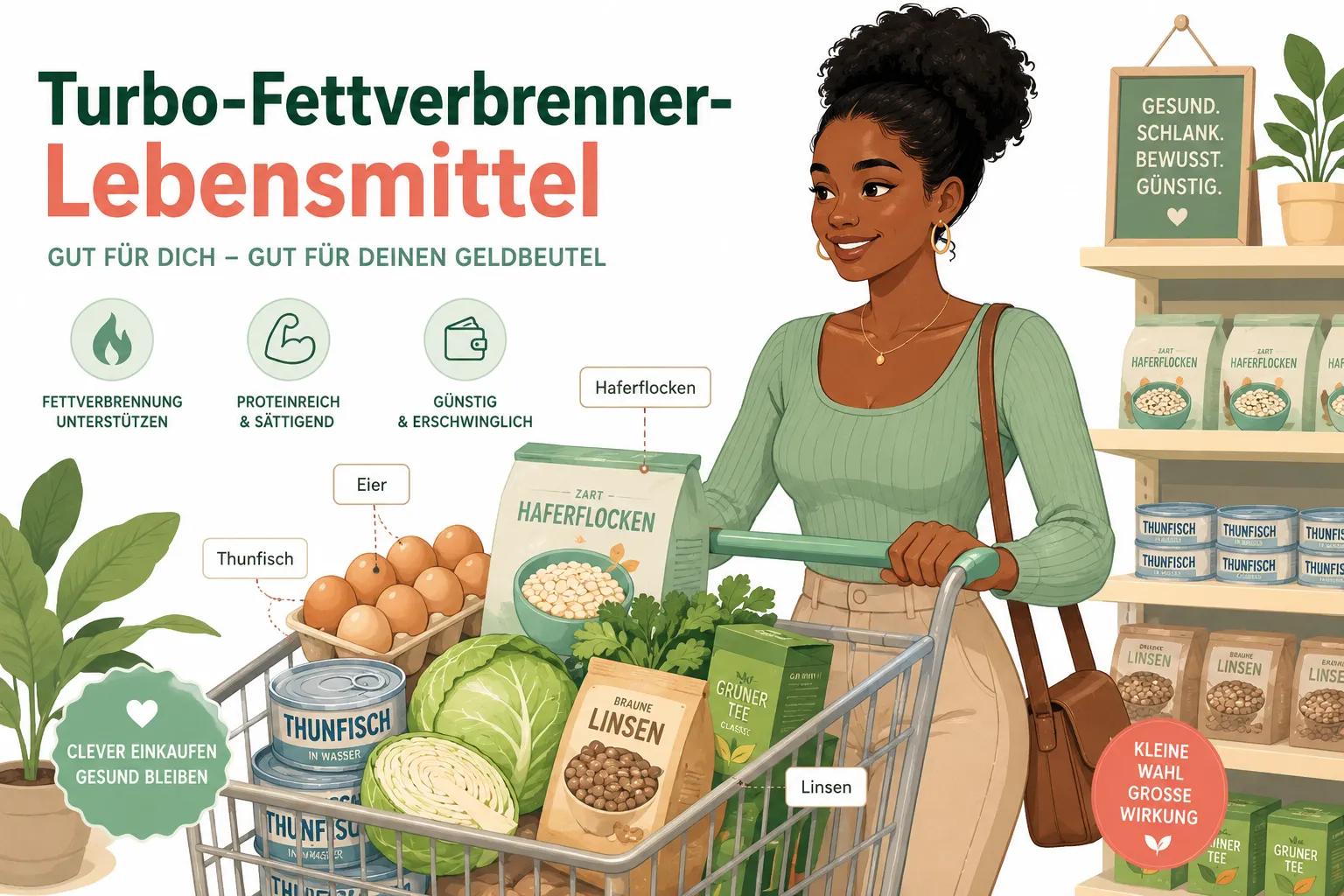 Turbo-Fettverbrenner-Lebensmittel mit kleinem Budget