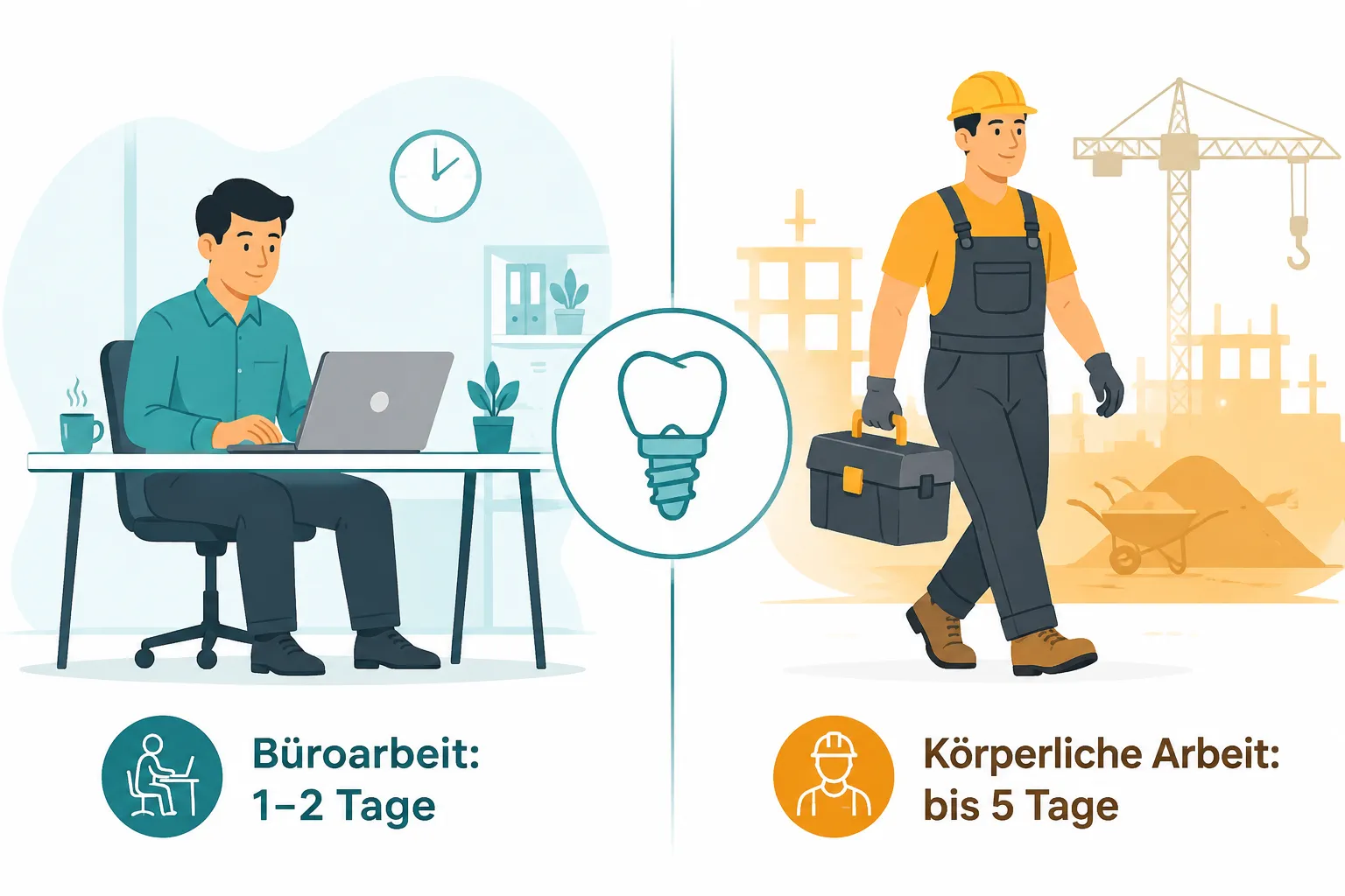 Wie lange dauert der Krankenstand nach Implantat?