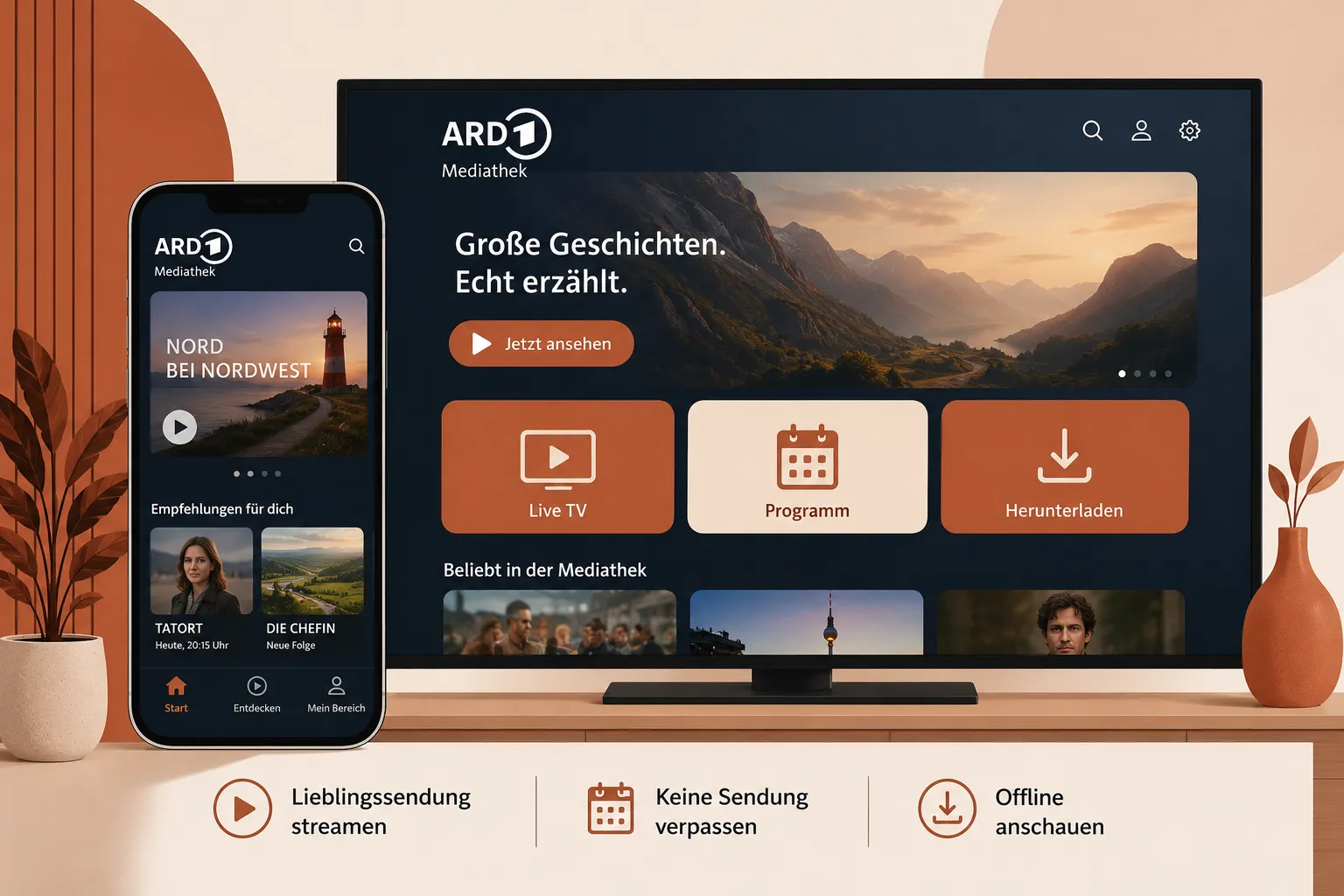 Wie kann man Kaffee oder Tee Folgen online anschauen?