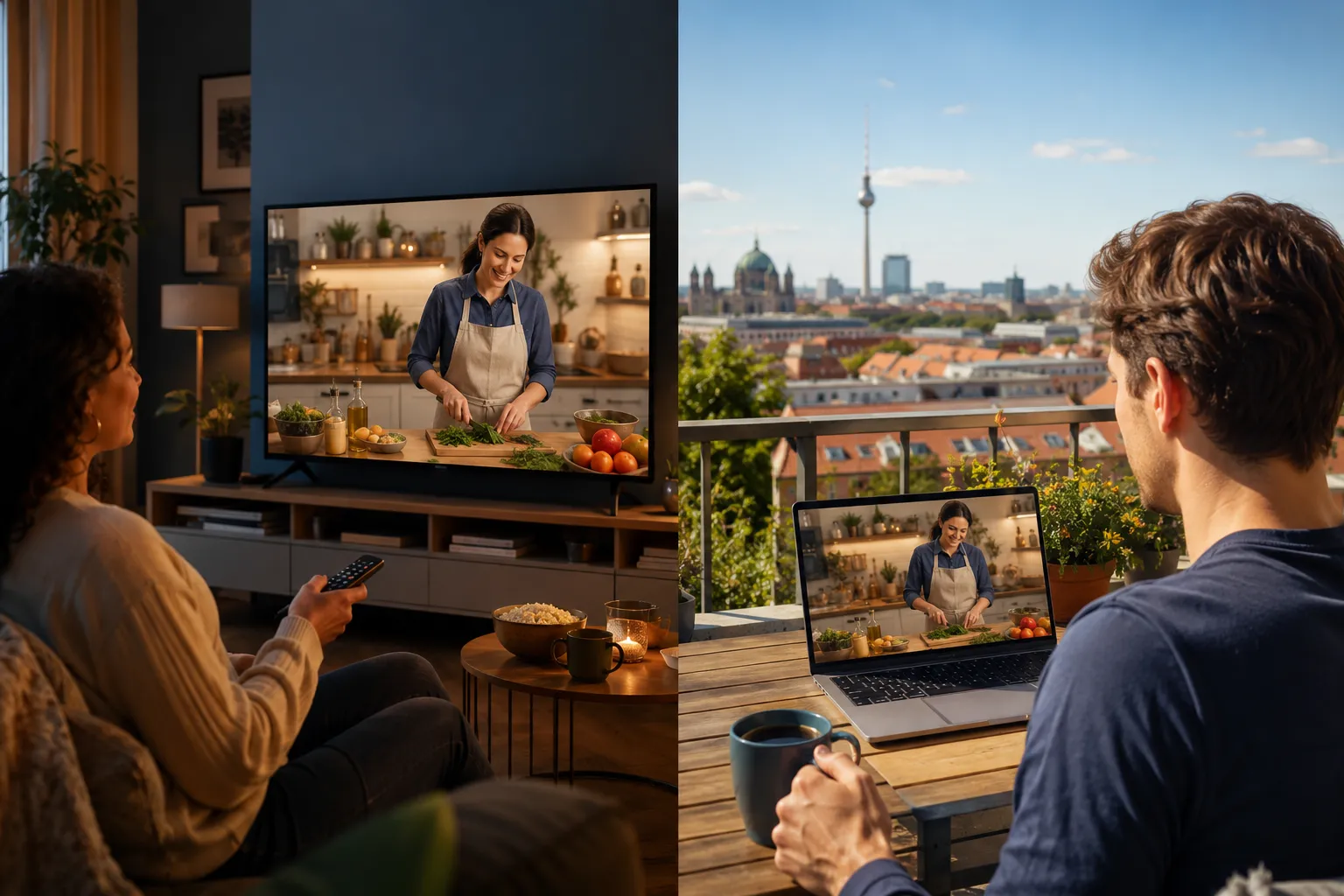 Kaffee oder Tee Mediathek auf dem Smart-TV